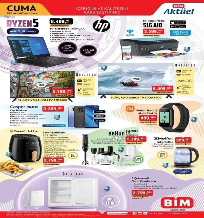 BİM 2-3 Haziran aktüel katalog 2023 yayınlandı! Akıllı bileklik 199 TL, Masaj aleti fiyatı çılgın indirimde! Sürprizde o var!