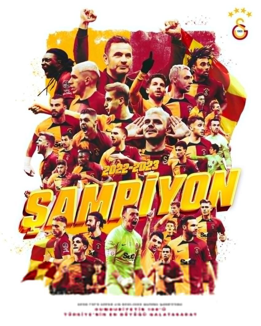 Galatasaray şampiyonluk resimleri 2024! Süper Lig şampiyonu Galatasaray'ın 24. şampiyonluk mesajları,sözleri