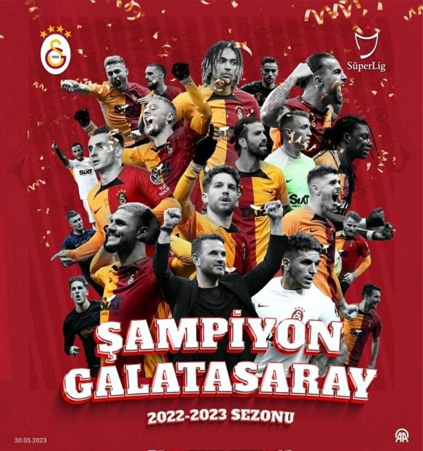 Galatasaray şampiyonluk resimleri 2024! Süper Lig şampiyonu Galatasaray'ın 24. şampiyonluk mesajları,sözleri