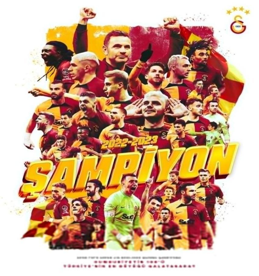Galatasaray şampiyonluk resimleri 2024! Süper Lig şampiyonu Galatasaray'ın 24. şampiyonluk mesajları,sözleri