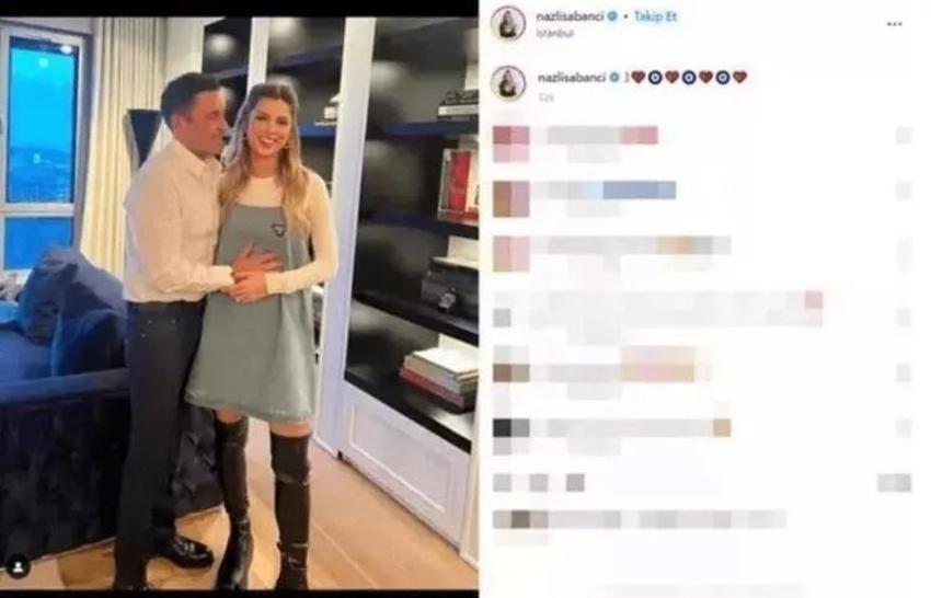 Nazlı Sabancı'dan karnı burnunda paylaşım!