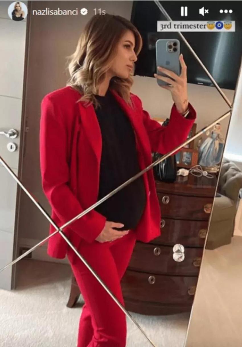 Nazlı Sabancı'dan karnı burnunda paylaşım!