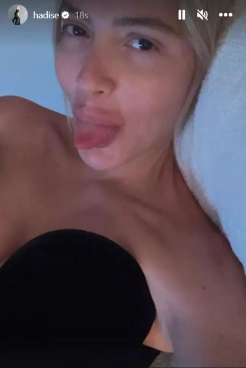 Hadise'nin yatak pozları sosyal medyada gündem oldu!