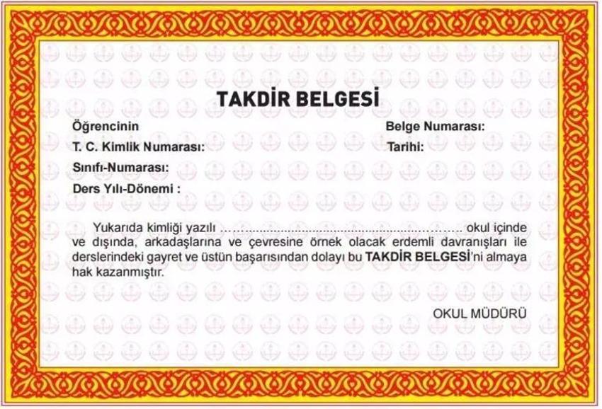 Takdir teşekkür belgesi 2023 ortalaması kaçtır? 5, 6, 7, 8, 9, 10, 11, 12. sınıf takdir teşekkür belgesi kaç puanla, nasıl alınır?