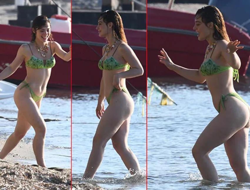Rabia Soytürk kumsalda pozlar verdi! Fiziği dikkat çekti