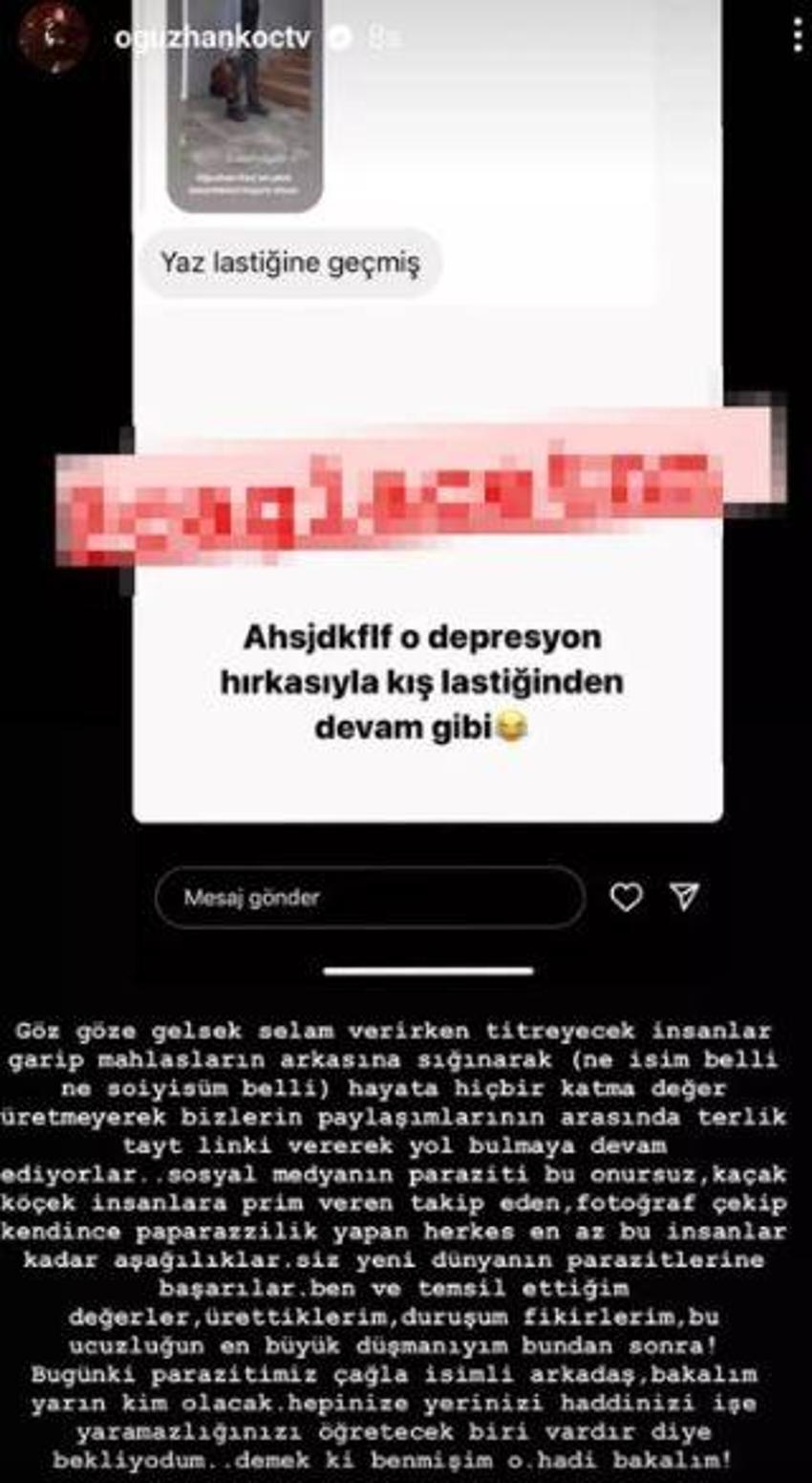 'Yaz lastiğine geçmiş' yorumuna ateş püskürmüştü! Oğuzhan Koç'tan yeni açıklama