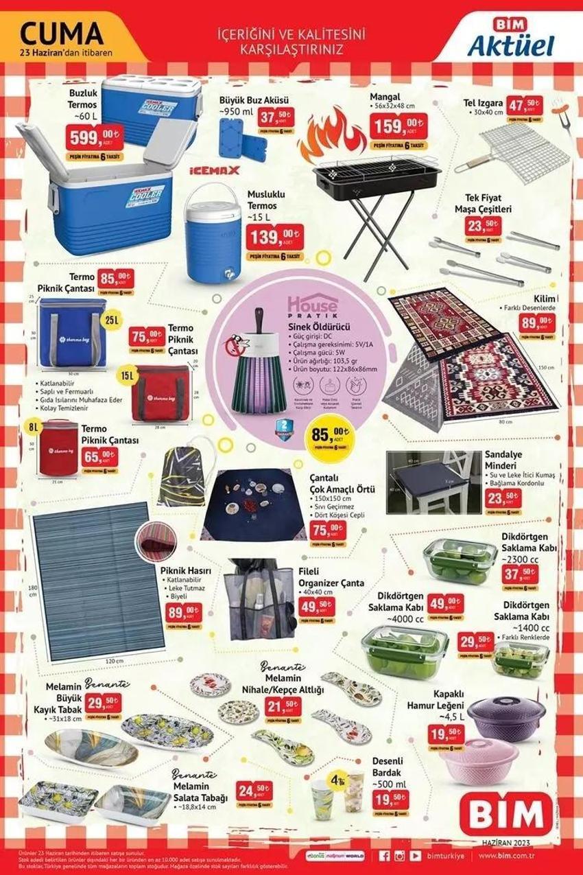 BİM 20-23 HAZİRAN AKTÜEL KATALOG 2023 yayınlandı! BİM termos, Airfryer fiyatları bu katalogda dibi gördü!