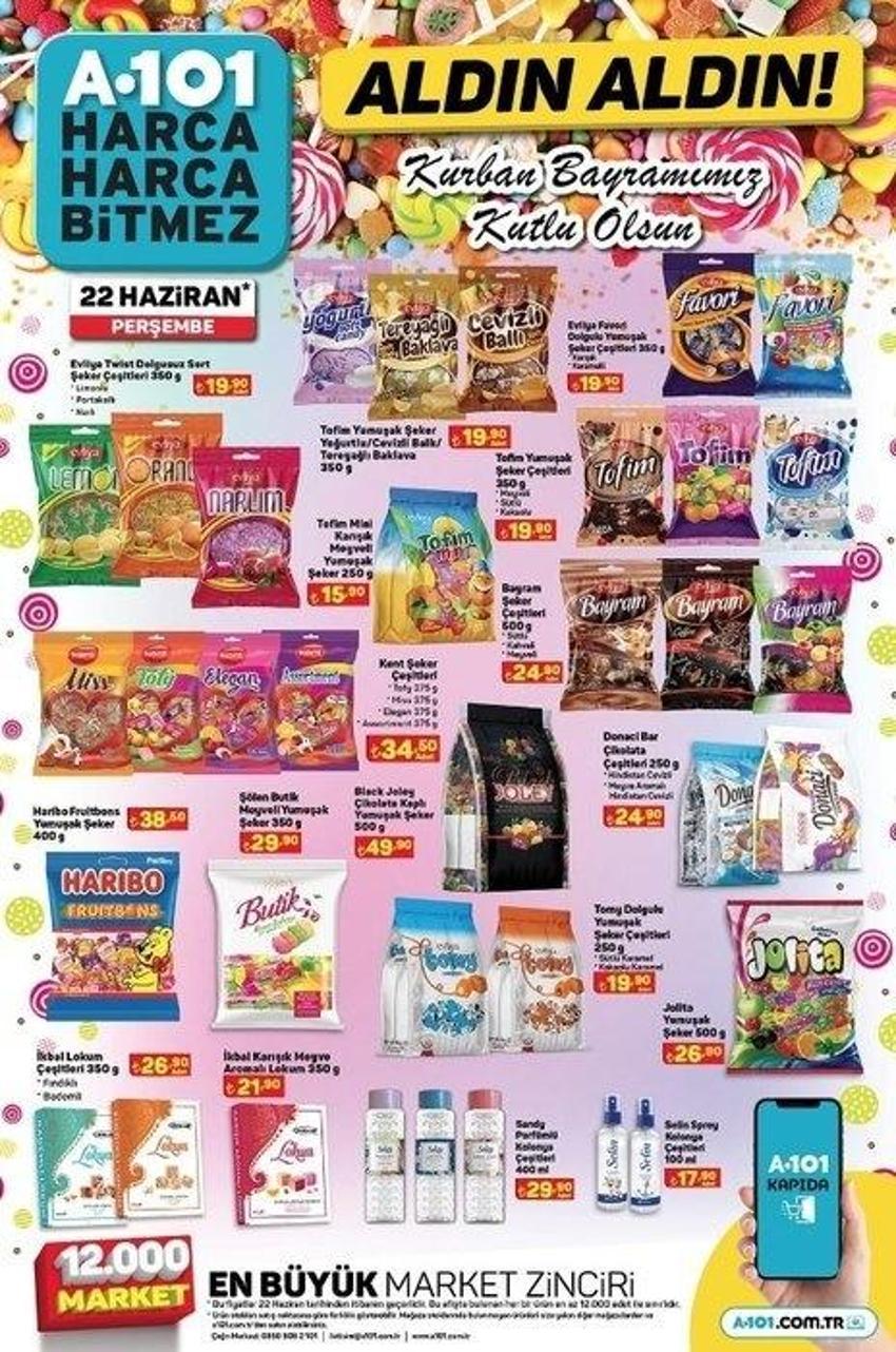 A101 22 Haziran aktüel katalog 2023 yayınlandı! Bayram şekerinde sürpriz kampanya var!