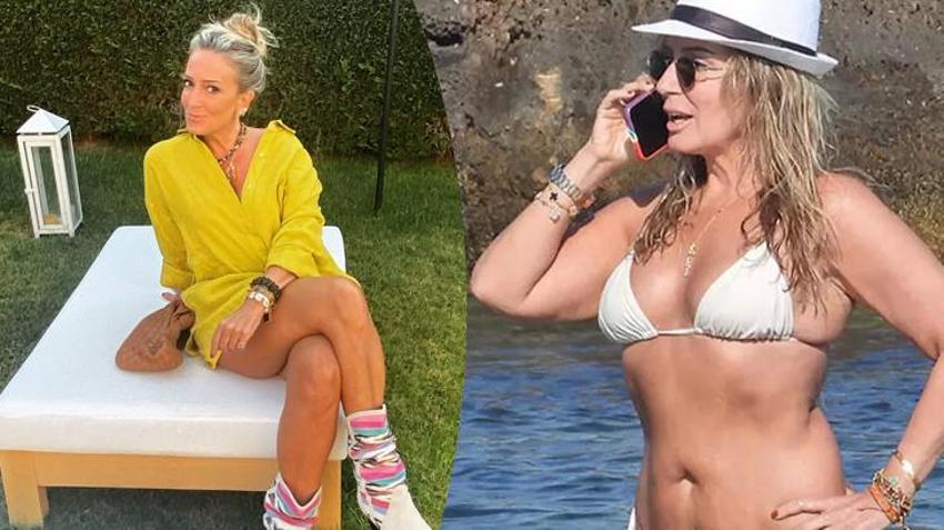Saba Tümer'in dikkat çeken anları! Telefonu elinden düşürmedi