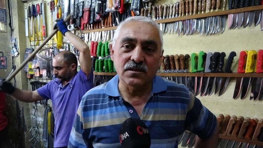 Bıçak bileme ustalarının yorucu bayram mesaisi