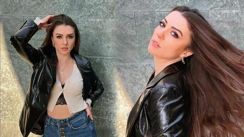 Burcu Özberk leopar desenli bikinisiyle bahçe suladı!
