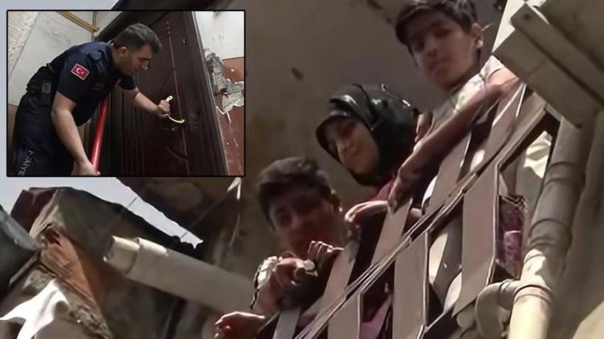 Ev sahibi, içerideki ailenin üzerine kapıyı kilitledi! Balyoz kırıldı, çelik kapı kırılmadı