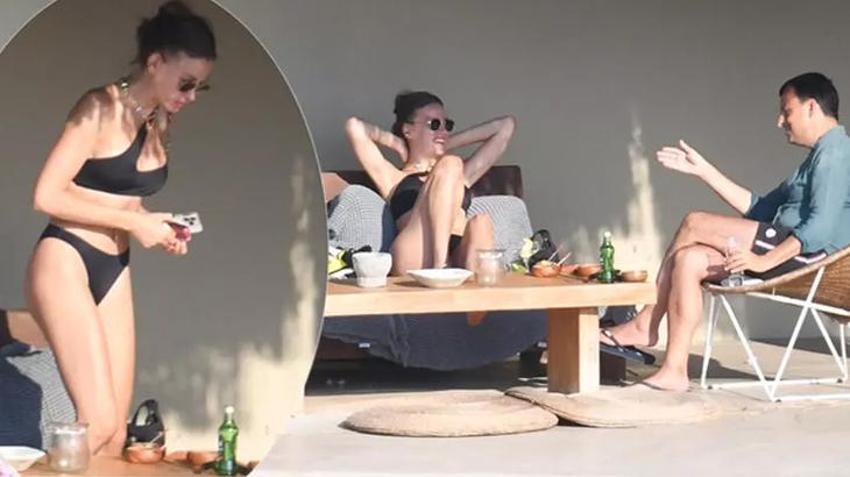 Serenay Sarıkaya gizemli arkadaşıyla Bodrum'da! Güneşi beraber batırdılar