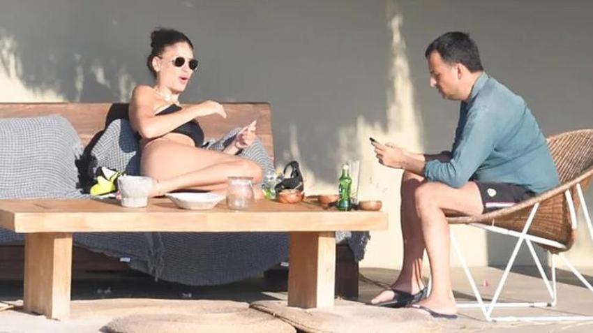 Serenay Sarıkaya gizemli arkadaşıyla Bodrum'da! Güneşi beraber batırdılar