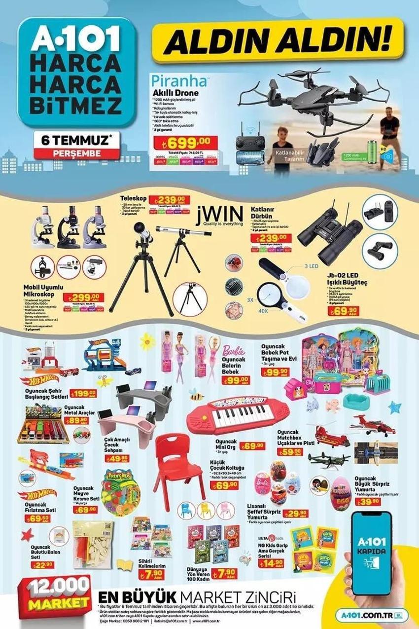 A101 6 Temmuz aktüel katalog 2023 yayınlandı! Plaj terliği, ped, tuvalet kağıdı fiyatları yüz güldürüyor!