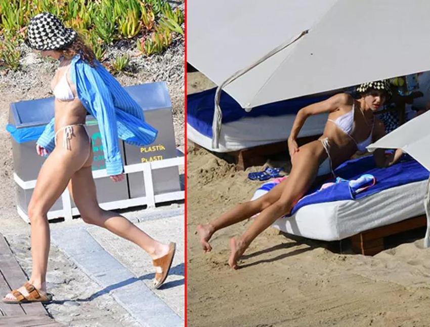 Ünlü isimlerin tatil keyfi! Bikinisiyle gövde gösterisi yaptı