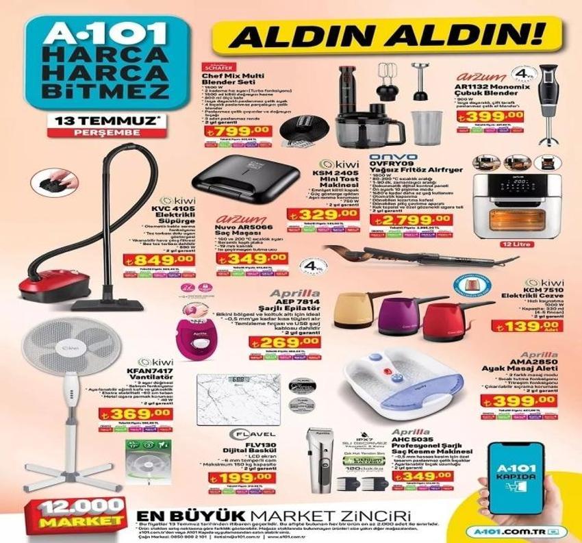 A101 12-14 Temmuz aktüel katalog 2023 yayınlandı! A101 vantilatör 169 TL! Sürpriz kampanya var!