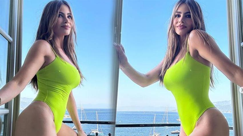 Sofia Vergara mayoyla kamera karşısına geçti!