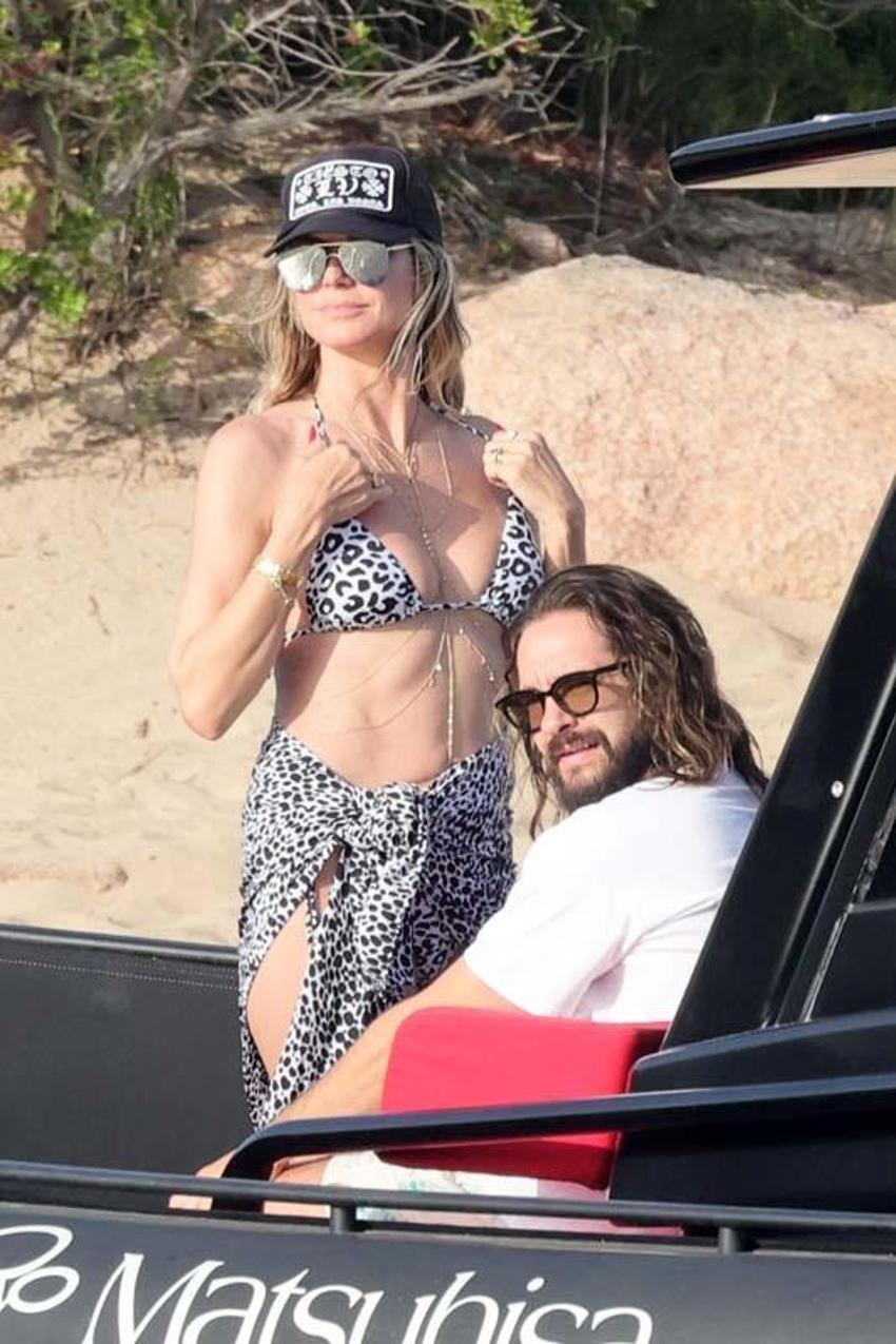 Heidi Klum ile 17 yaş küçük eşi Tom Kaulitz plajda aşk tazeledi!