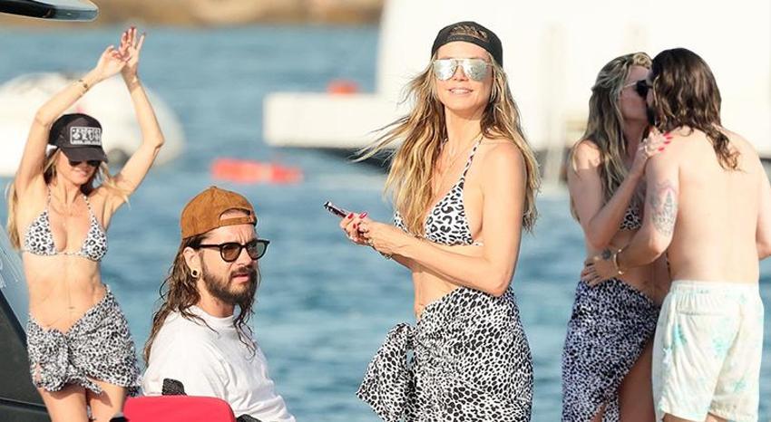 Heidi Klum ile 17 yaş küçük eşi Tom Kaulitz plajda aşk tazeledi!