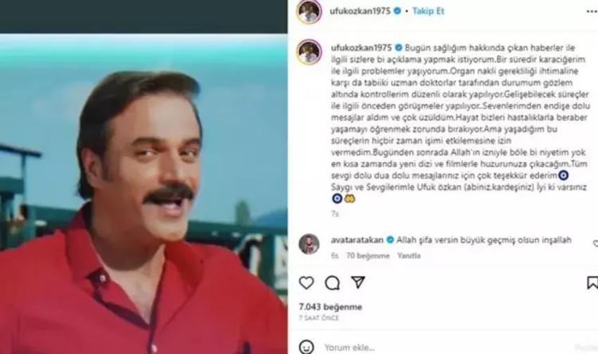 Ufuk Özkan'dan güzel haber geldi! 'Ne çok sevenim varmış, bana güç oldunuz'