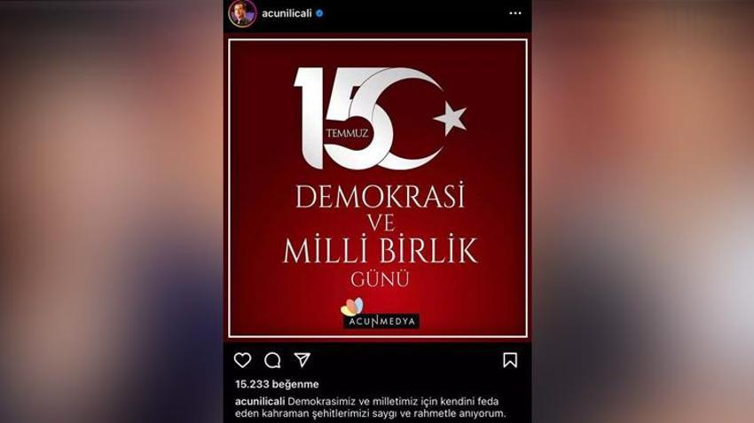Ünlülerden 15 Temmuz mesajları: Unutmadık, unutturmayacağız