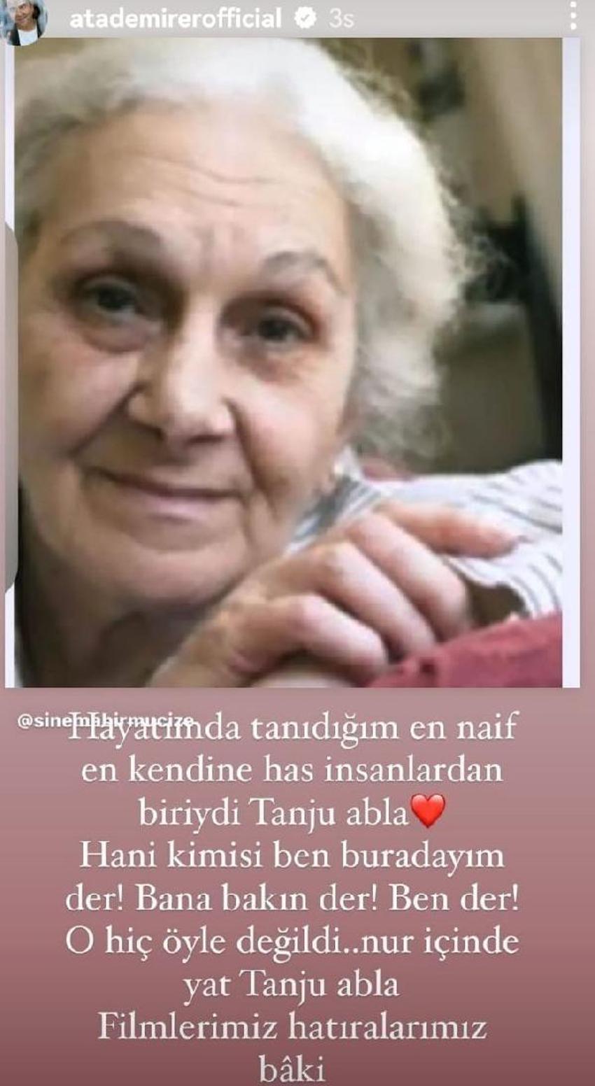 Usta oyuncu Tanju Tuncel hayatını kaybetti! Ata Demirer'den taziye mesajı