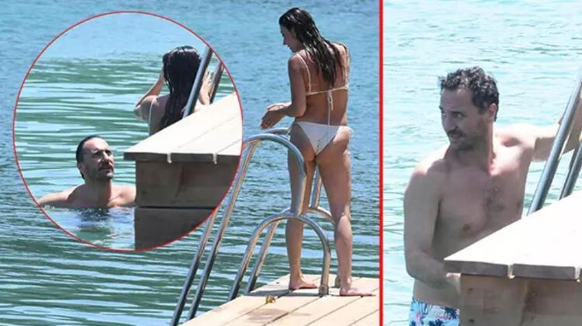 Ünlüler Bodrum'da tatilde! Denizde tanıştığı kızla arkadaş oldu