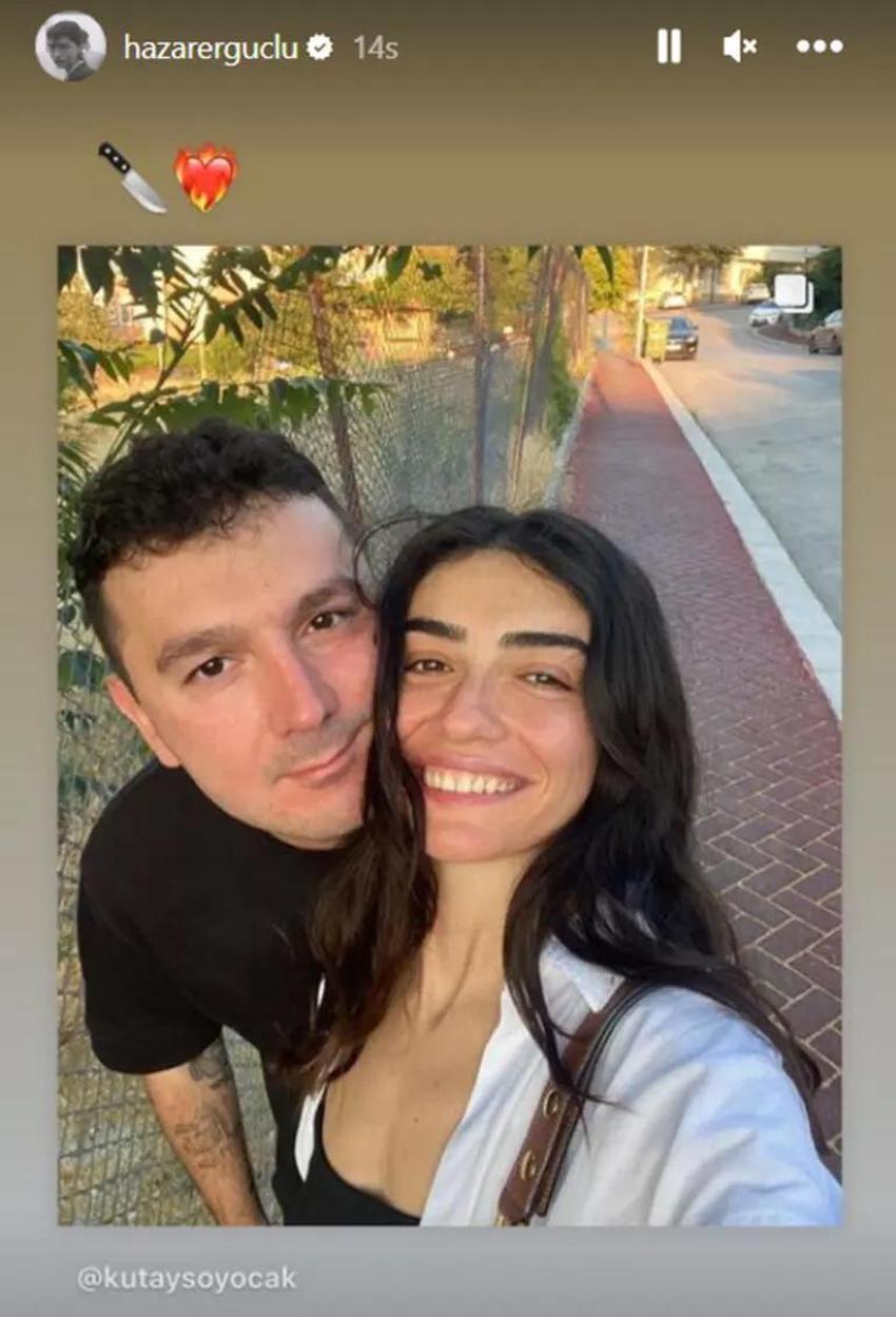 Hazar Ergüçlü ile sevgilisi Kutay Soyocak'tan yeni kare!
