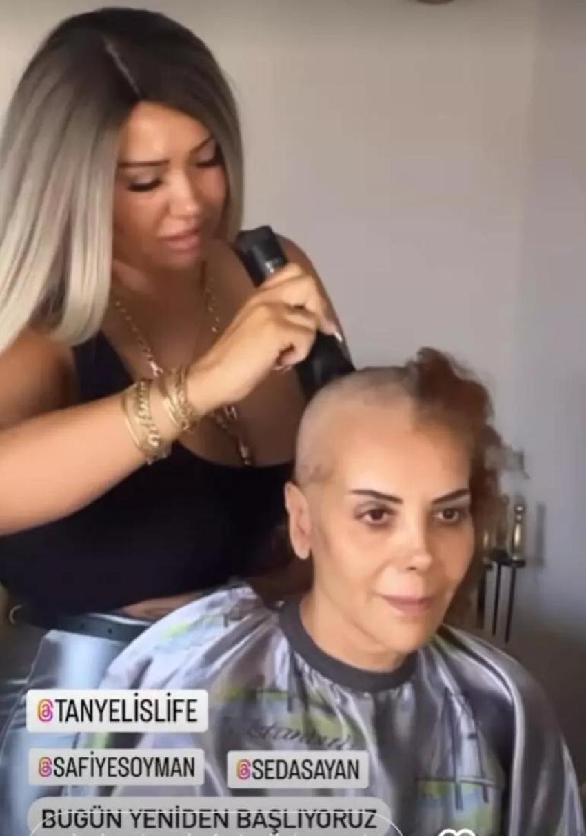 Tanyeli saçlarını kazıttığı anları takipçileriyle paylaştı!