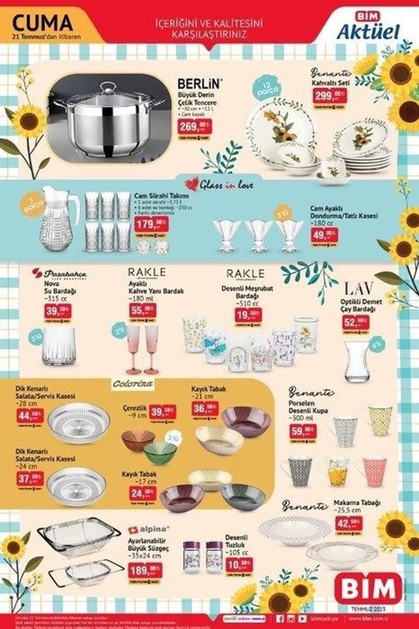 BİM 21 Temmuz aktüel katalog 2023 yayınlandı! Aşure Günü'nde tüm malzemelerin fiyatları düştü!