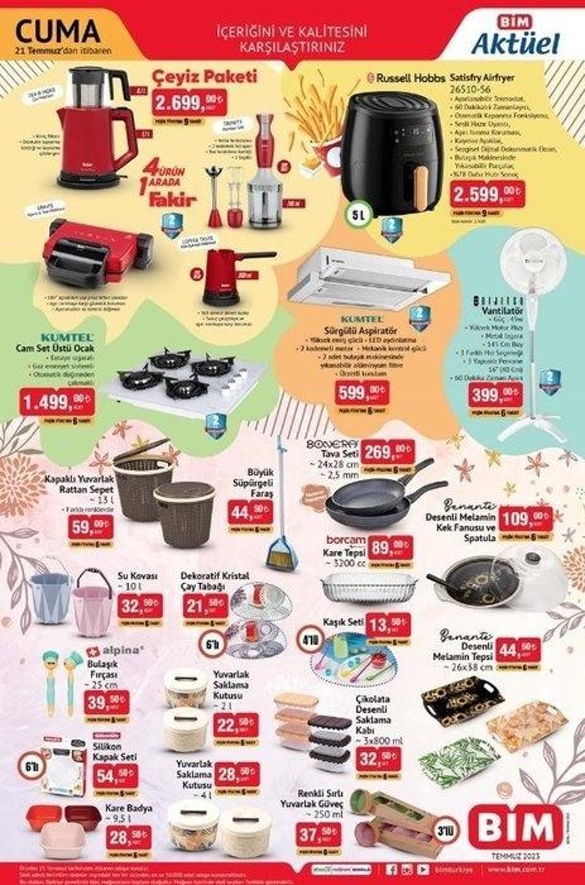 BİM 21 Temmuz aktüel katalog 2023 yayınlandı! Aşure Günü'nde tüm malzemelerin fiyatları düştü!