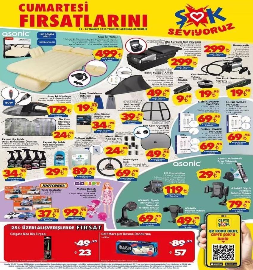 ŞOK 24-25 Temmuz aktüel katalog 2023 yayınlandı! ŞOK bu hafta sürpriz teklifi yaptı! İndirimli ürün dolu...