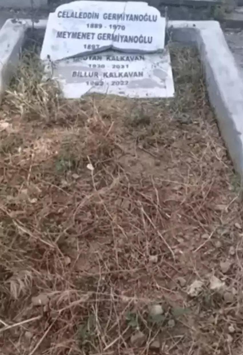 Billur Kalkavan'ın mezarı görenleri şaşırttı! Mezar taşı kırılmış