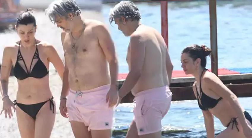Gökçe Bahadır ve Emir Ersoy'un mütevazı tatili! Deniz molası verdiler
