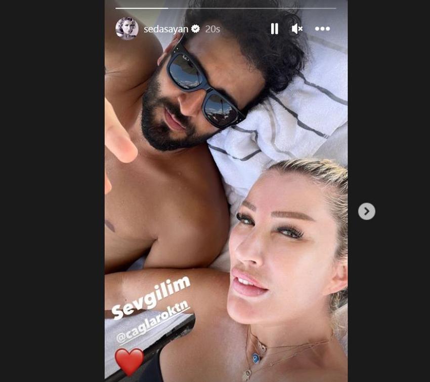 Çağlar Ökten ve 25 yaş büyük eşi Seda Sayan’dan romantik paylaşım: Çiçek karım!