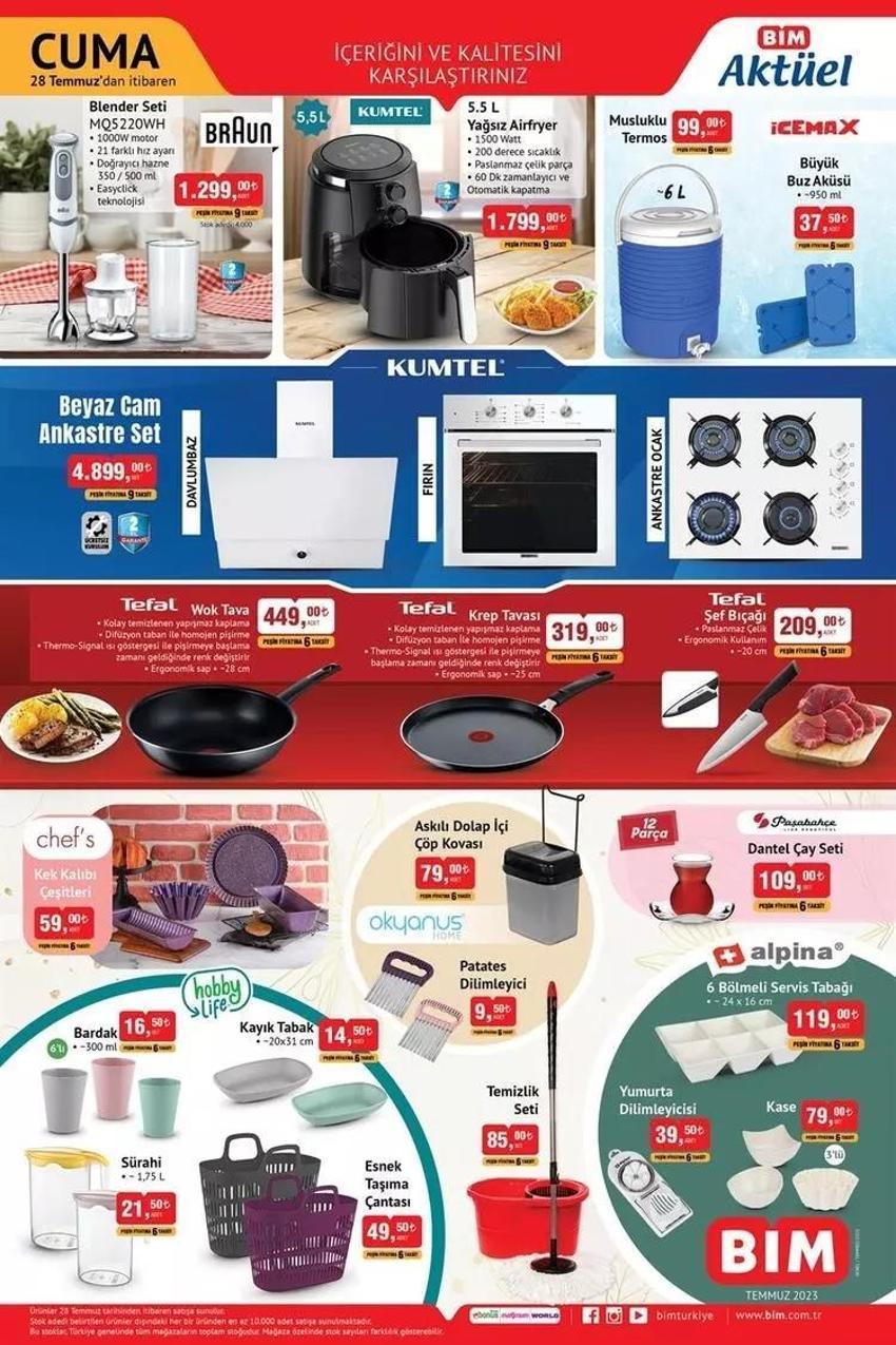 BİM 25-28 Temmuz aktüel katalog 2023 yayınlandı! Çok işe yarayacak ürünlerde son fırsat!