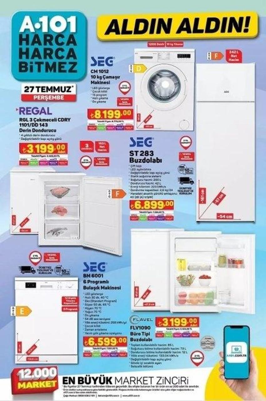 A101 27 Temmuz aktüel katalog 2023 yayınlandı! Ayçiçek yağı fiyatı dibi gördü, aşurelikler sudan ucuz!
