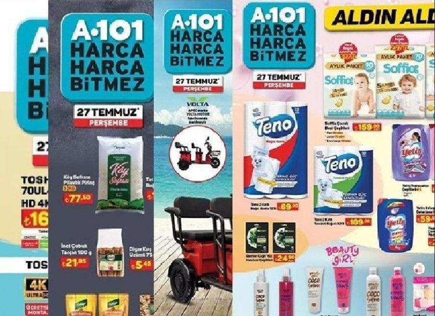 A101 27 Temmuz aktüel katalog 2023 yayınlandı! Ayçiçek yağı fiyatı dibi gördü, aşurelikler sudan ucuz!