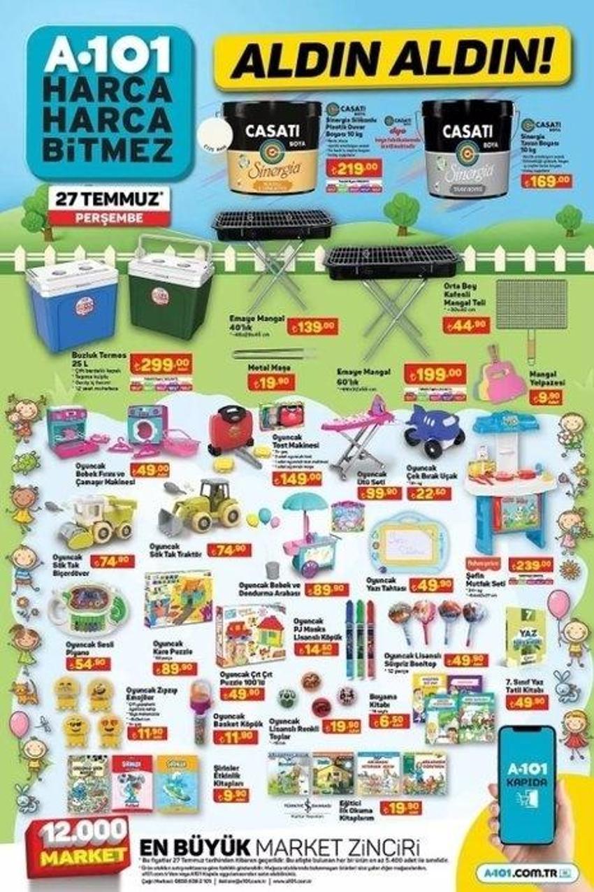 A101 27 Temmuz aktüel katalog 2023 yayınlandı! Ayçiçek yağı fiyatı dibi gördü, aşurelikler sudan ucuz!