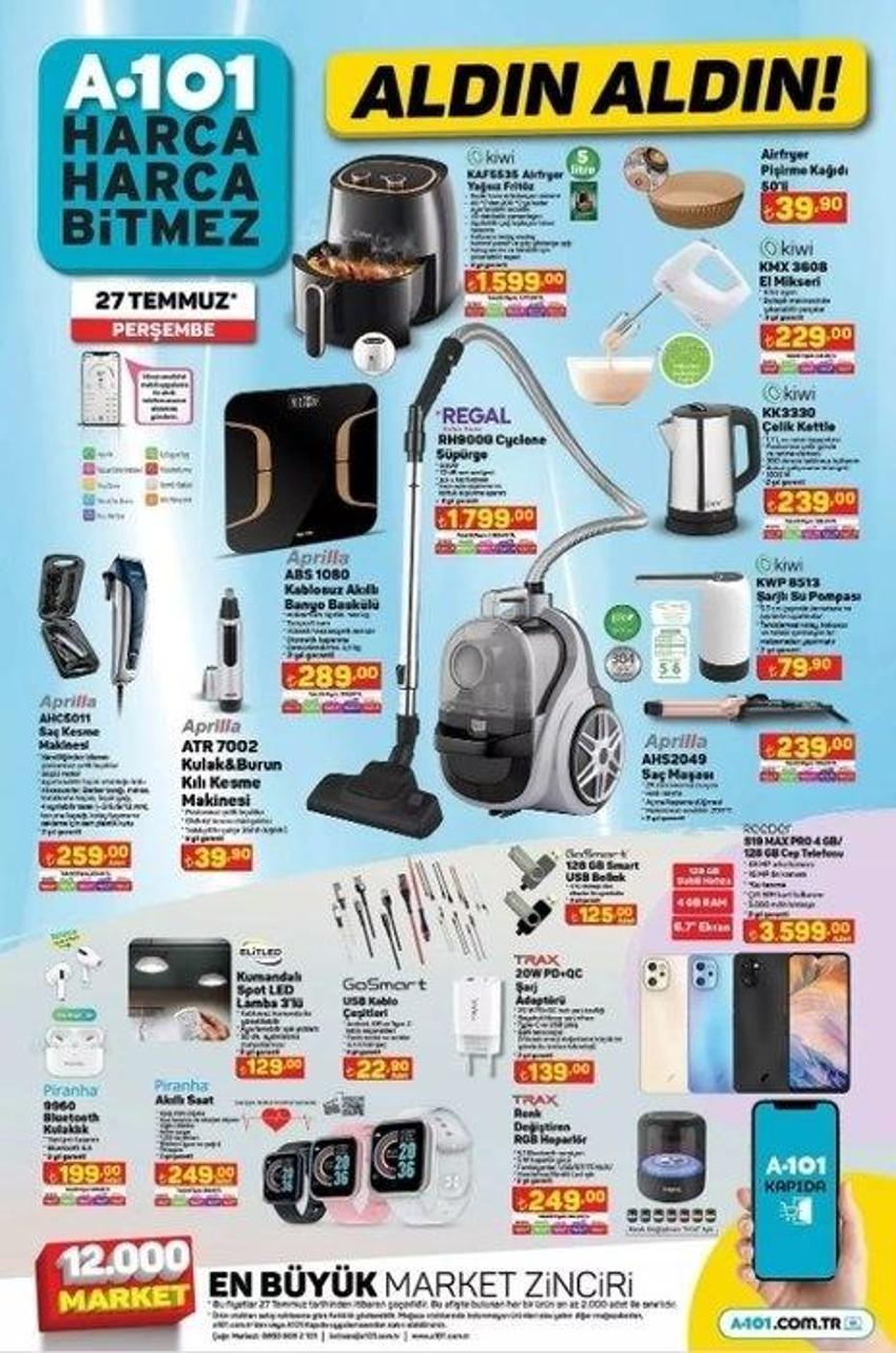 A101 27 Temmuz aktüel katalog 2023 yayınlandı! Ayçiçek yağı fiyatı dibi gördü, aşurelikler sudan ucuz!