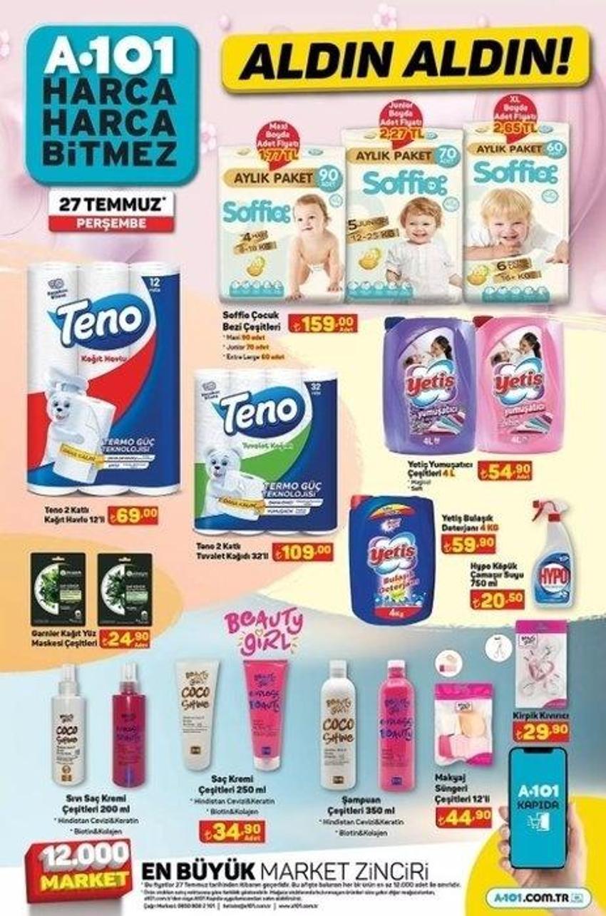 A101 27 Temmuz aktüel katalog 2023 yayınlandı! Ayçiçek yağı fiyatı dibi gördü, aşurelikler sudan ucuz!