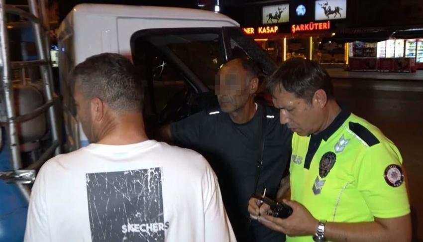 Tüp aracını kullanan alkollü sürücü ortalığı savaş alanına çevirdi! 3. kez alkollü çıktı