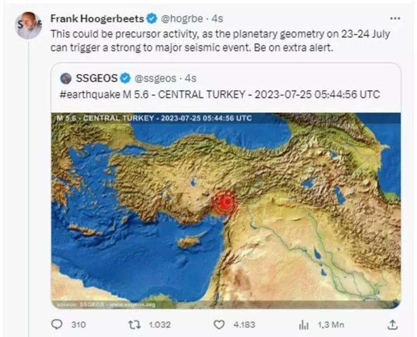 Deprem şarlatanından yeni paylaşım geldi: '7 büyüklüğünde deprem olacak'