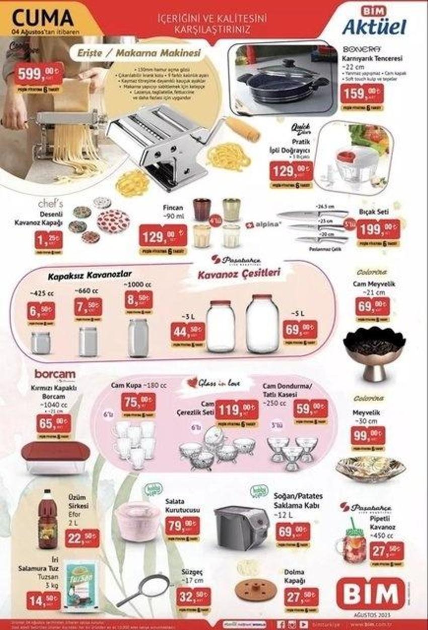 BİM 1-4 Ağustos aktüel katalog 2023 yayınlandı! Ağustos'ta sürpriz kampanya var!
