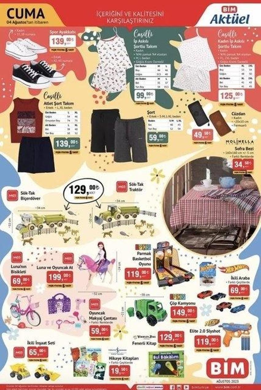 BİM 1-4 Ağustos aktüel katalog 2023 yayınlandı! Ağustos'ta sürpriz kampanya var!