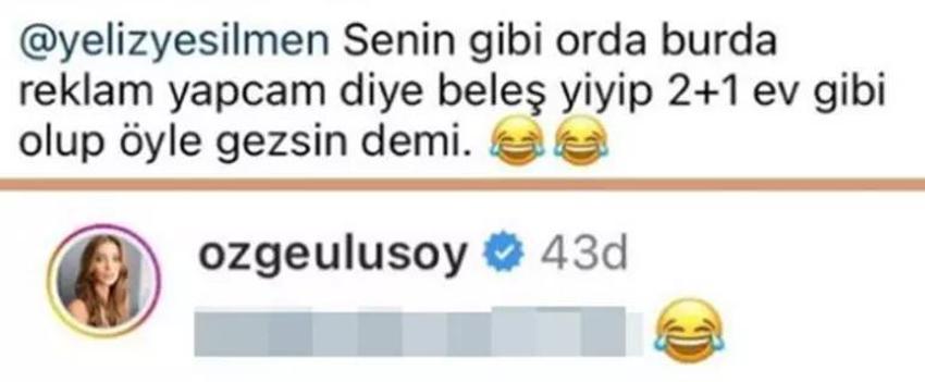 Özge Ulusoy'u tiye alan Yeliz Yeşilmen'e cevap: Sana benzeyip 2+1 ev gibi mi olsun?