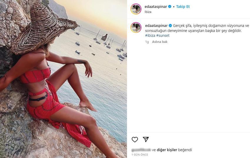Eda Taşpınar kuralını bozmadı yine üstsüz güneşlendi!