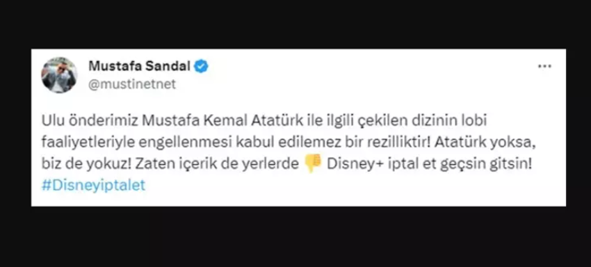 Disney Plus'ın 'Atatürk' dizisini iptal etme kararına ünlülerden tepki yağdı