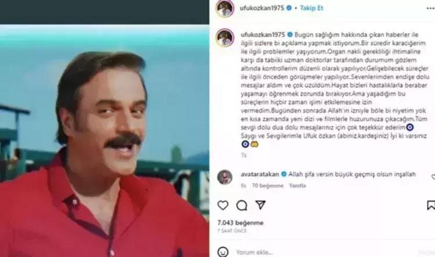 Ünlü oyuncu Ufuk Özkan'dan sevindiren haber: Setlere geri döndü